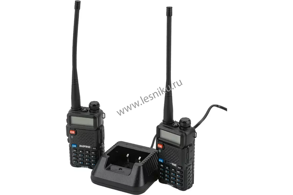 Радиостанция портативная Baofeng UV-5R, 1800мАч, комплект 2 шт