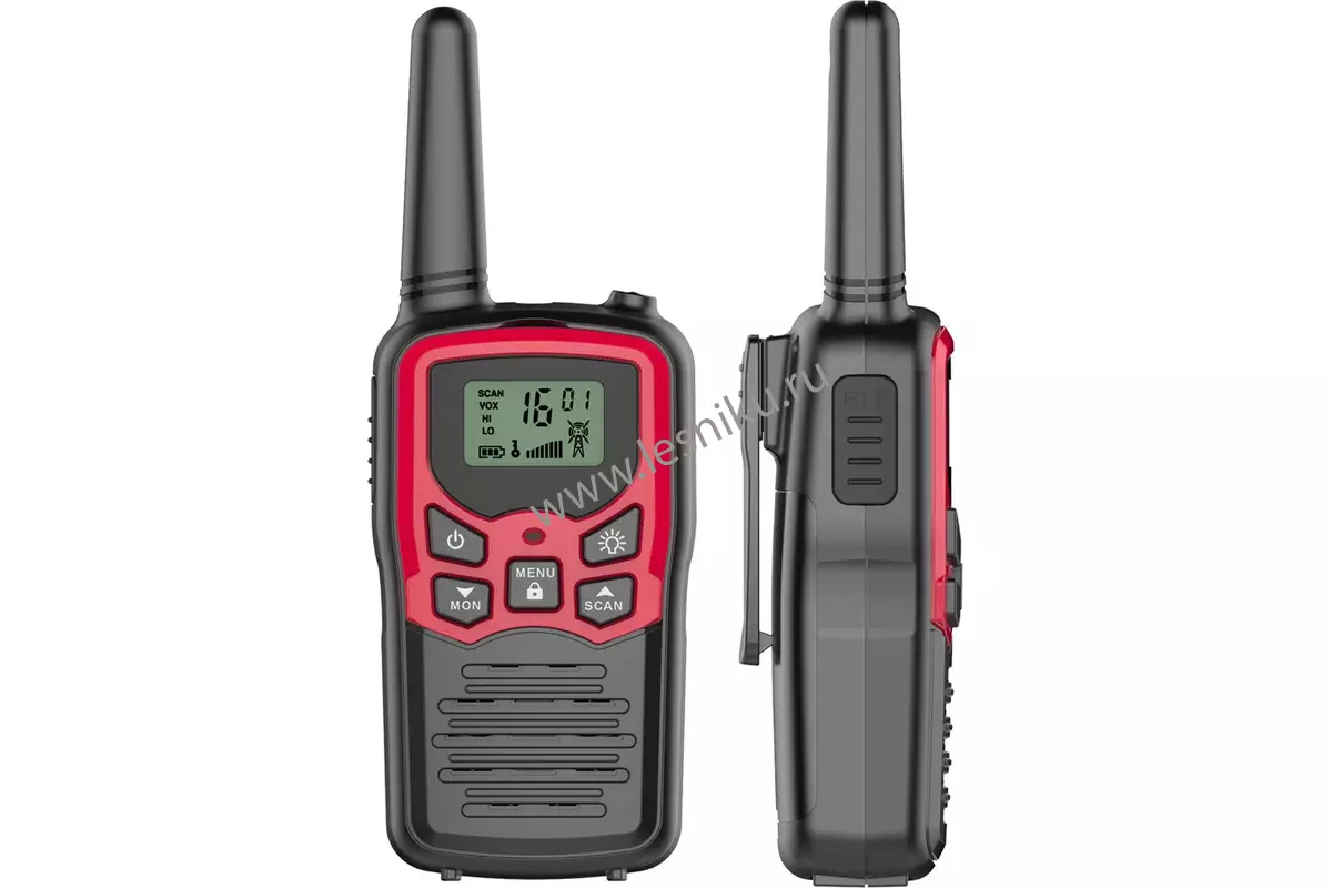 Радиостанция портативная Mdi MINI red M001.01, комплект 2 шт