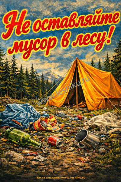 Аншлаг не оставляй мусор, 100х60 см