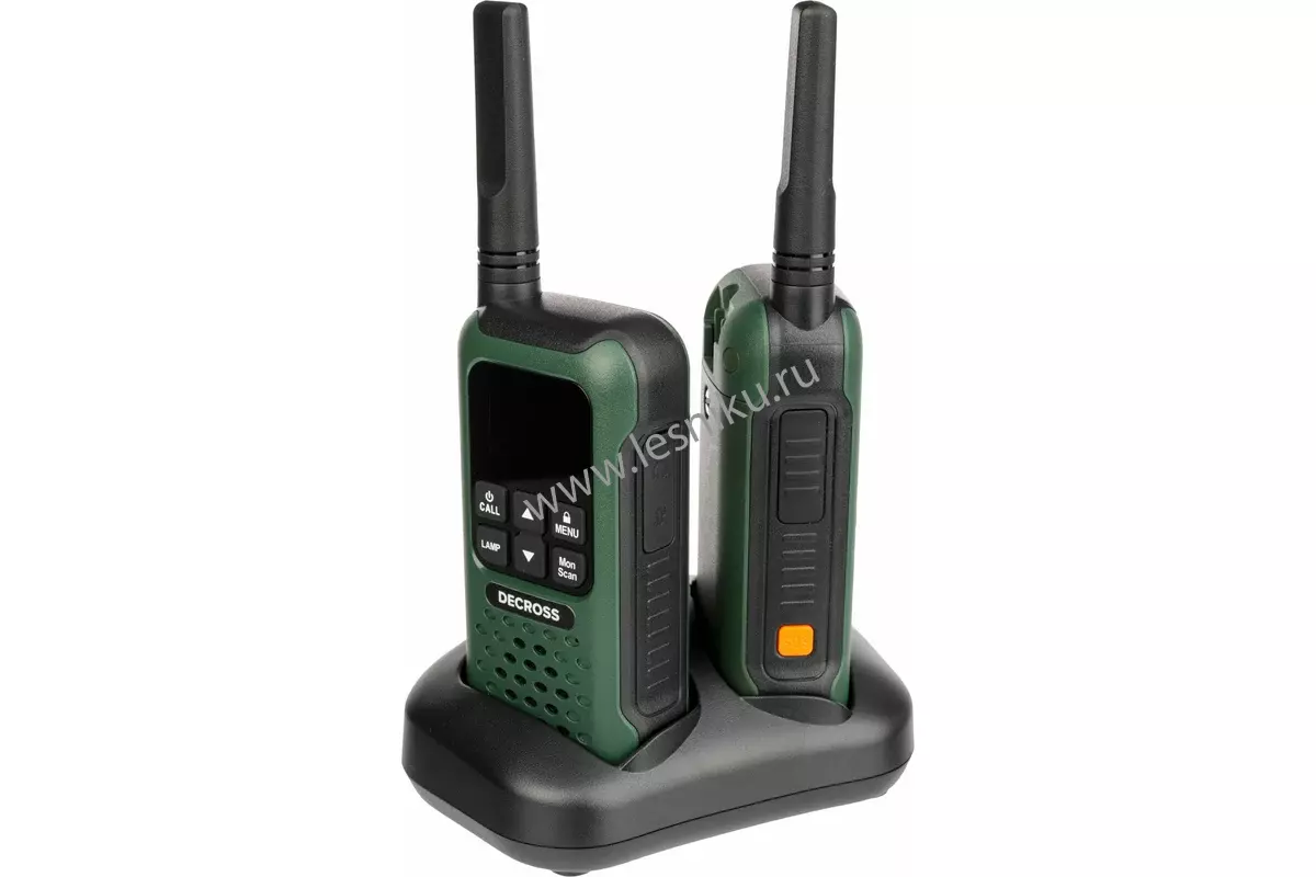 Радиостанция портативная Decross DC93 Dark Green Twin EU с ЗУ, комплект 2 шт
