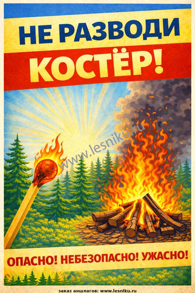 Аншлаг Не разводи костер, 100х60 см
