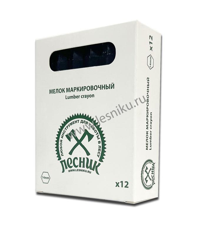 Мелок маркировочный ЛЕСНИК, черный, 12 шт.
