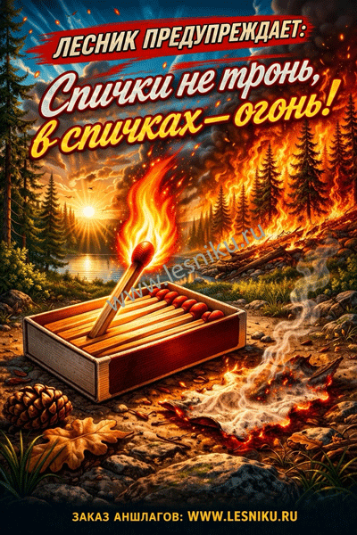 Аншлаг спички-огонь, 100х60 см