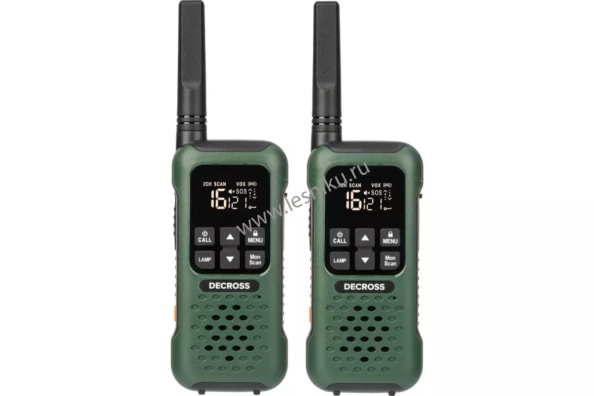 Радиостанция портативная Decross DC93 Dark Green Twin EU с ЗУ, комплект 2 шт